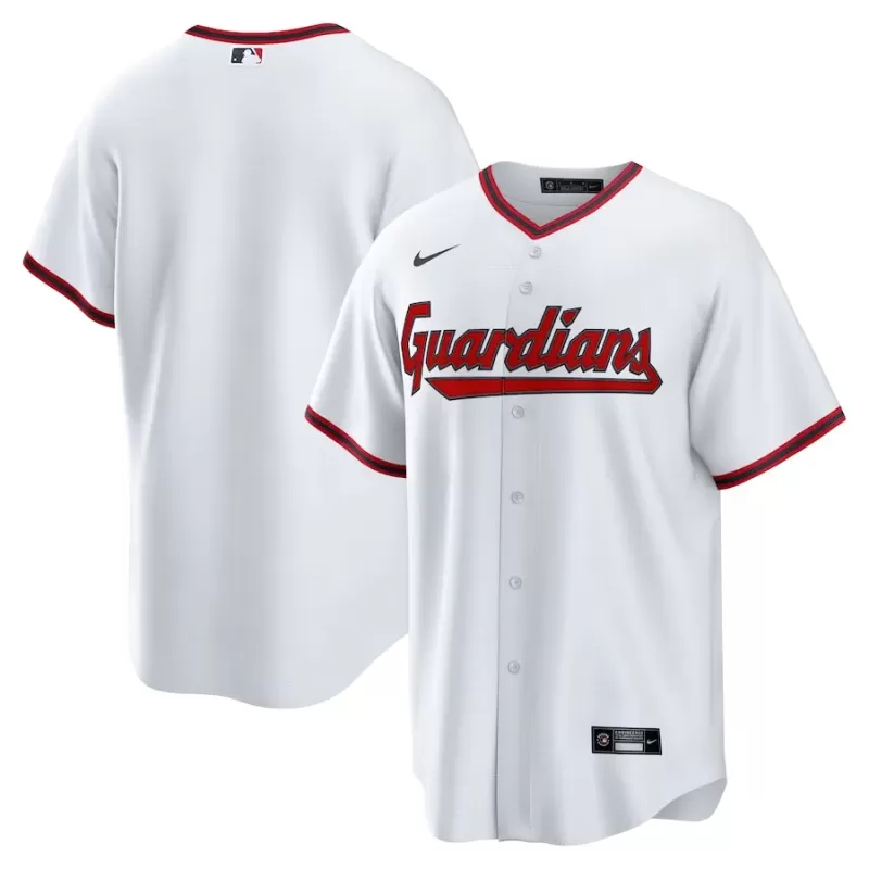 Men's Cleveland Guardians Nike White Home Replica Jersey Men's Cleveland Guardians Nike White Home Replica Jersey