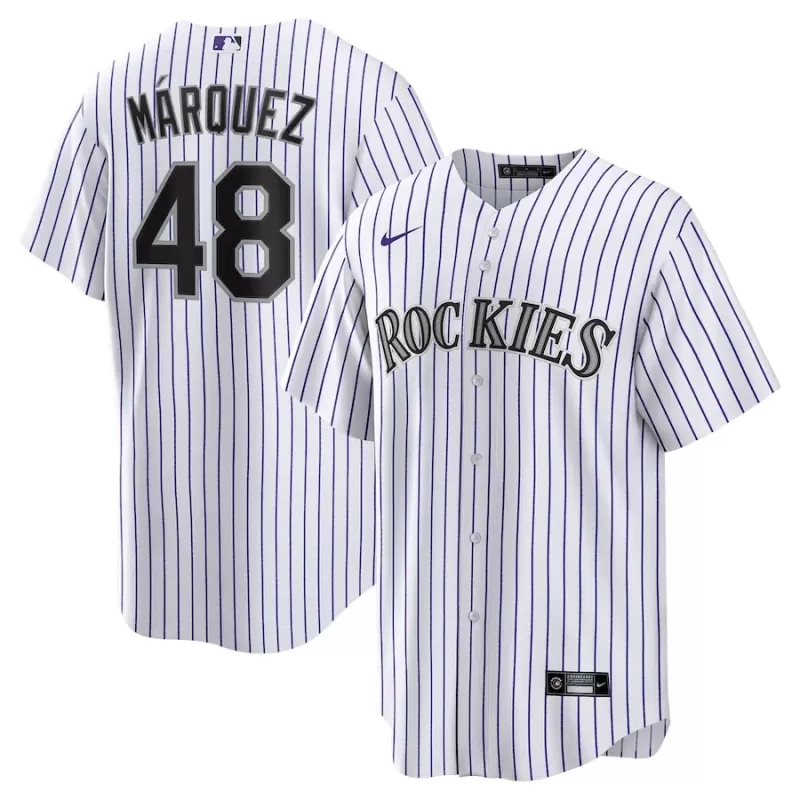 Men's Colorado Rockies Germán Márquez Nike White Home Replica Player Jersey