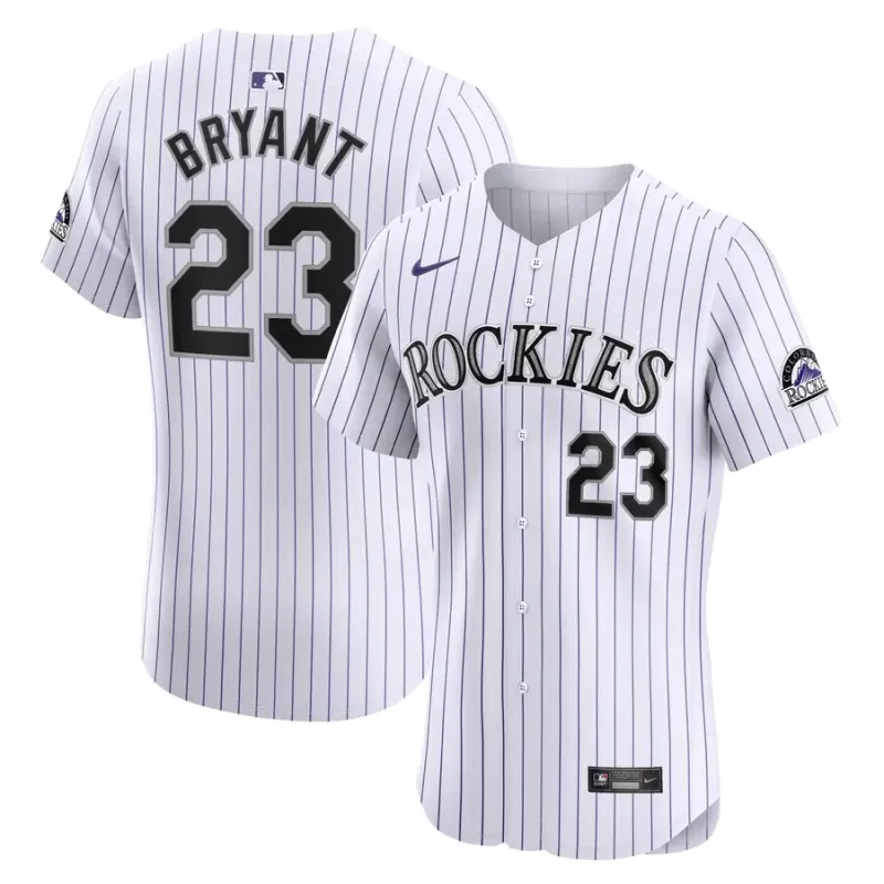 Men's Colorado Rockies Kris Bryant Nike White Home Elite Jersey Men's Colorado Rockies Kris Bryant Nike White Home Elite Jersey