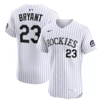 Men's Colorado Rockies Kris Bryant Nike White Home Elite Player Jersey Men's Colorado Rockies Kris Bryant Nike White Home Elite Player Jersey