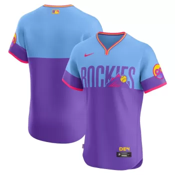 Men's Colorado Rockies Nike Purple 2025 City Connect Elite Jersey Men's Colorado Rockies Nike Purple 2025 City Connect Elite Jersey