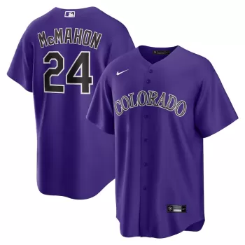 Men's Colorado Rockies Ryan McMahon Nike Purple Alternate Replica Player Jersey Men's Colorado Rockies Ryan McMahon Nike Purple Alternate Replica Player Jersey