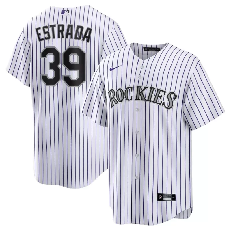 Men's Colorado Rockies Thairo Estrada Nike White Home Replica Jersey Men's Colorado Rockies Thairo Estrada Nike White Home Replica Jersey