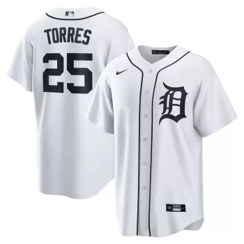 Men's Detroit Tigers Gleyber Torres Nike White Home Replica Jersey Men's Detroit Tigers Gleyber Torres Nike White Home Replica Jersey