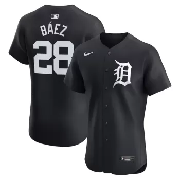 Men's Detroit Tigers Javier Baez Nike Navy Alternate Elite Player Jersey Men's Detroit Tigers Javier Baez Nike Navy Alternate Elite Player Jersey