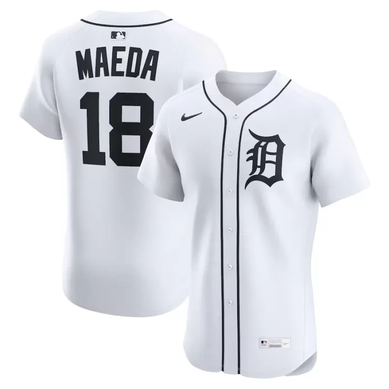 Men's Detroit Tigers Kenta Maeda Nike White Home Elite Jersey Men's Detroit Tigers Kenta Maeda Nike White Home Elite Jersey