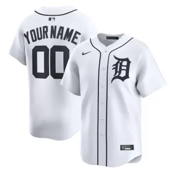 Men's Detroit Tigers Nike White Home Limited Custom Jersey Men's Detroit Tigers Nike White Home Limited Custom Jersey