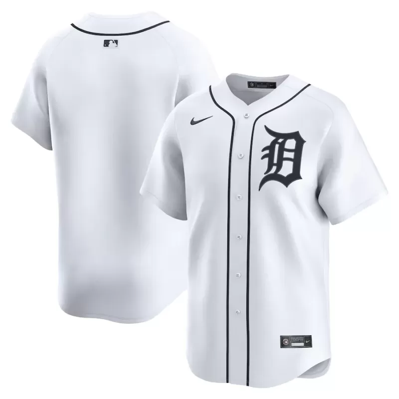 Men's Detroit Tigers Nike White Home Limited Jersey Men's Detroit Tigers Nike White Home Limited Jersey