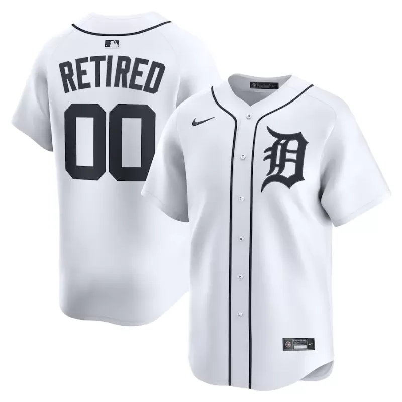 Men's Detroit Tigers Nike White Home Limited Pick-A-Player Retired Roster Jersey Men's Detroit Tigers Nike White Home Limited Pick-A-Player Retired Roster Jersey