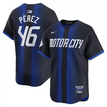 Men's Detroit Tigers Wenceel Perez Nike Navy 2024 City Connect Limited Jersey Men's Detroit Tigers Wenceel Perez Nike Navy 2024 City Connect Limited Jersey