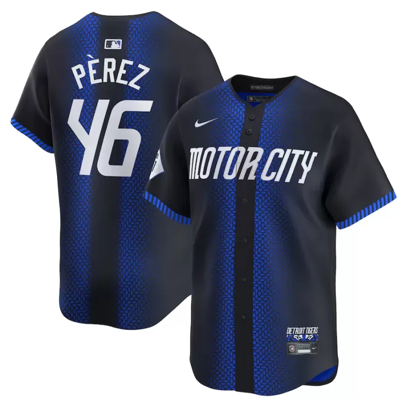 Men's Detroit Tigers Wenceel Perez Nike Navy 2024 City Connect Limited Jersey Men's Detroit Tigers Wenceel Perez Nike Navy 2024 City Connect Limited Jersey