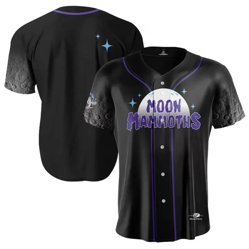 Men's Erie SeaWolves Black Moon Mammoths Alternate Replica Jersey Men's Erie SeaWolves Black Moon Mammoths Alternate Replica Jersey