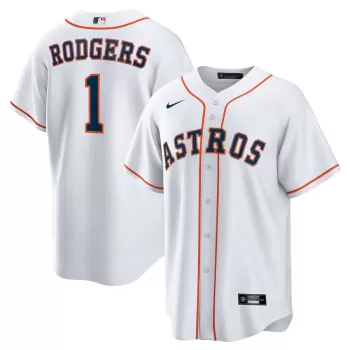Men's Houston Astros Brendan Rodgers Nike White Home Replica Jersey