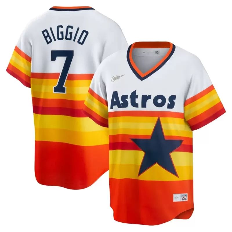 Men's Houston Astros Craig Biggio Nike White Home Cooperstown Collection Player Jersey Men's Houston Astros Craig Biggio Nike White Home Cooperstown Collection Player Jersey