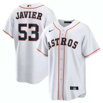 Men's Houston Astros Cristian Javier Nike White Home Replica Jersey