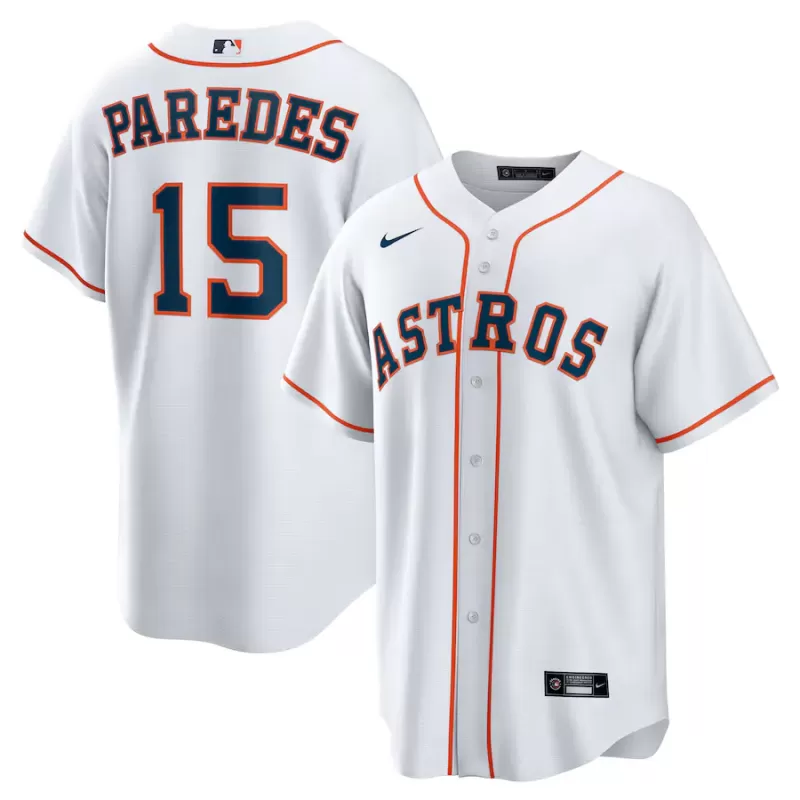 Men's Houston Astros Isaac Paredes Nike White Home Replica Jersey Men's Houston Astros Isaac Paredes Nike White Home Replica Jersey