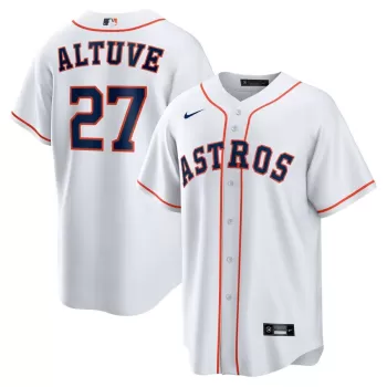 Men's Houston Astros Jose Altuve Nike White Home Replica Player Name Jersey Men's Houston Astros Jose Altuve Nike White Home Replica Player Name Jersey