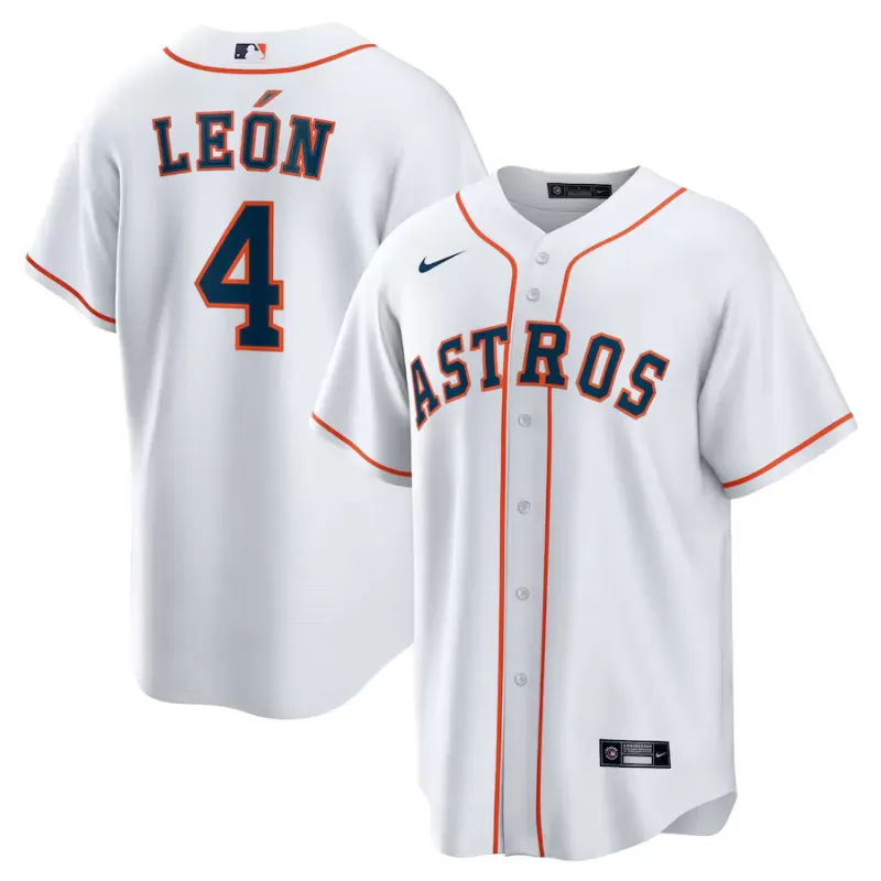 Men's Houston Astros Pedro León Nike White Home Replica Jersey Men's Houston Astros Pedro León Nike White Home Replica Jersey