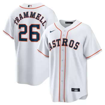 Men's Houston Astros Taylor Trammell Nike White Home Replica Jersey Men's Houston Astros Taylor Trammell Nike White Home Replica Jersey