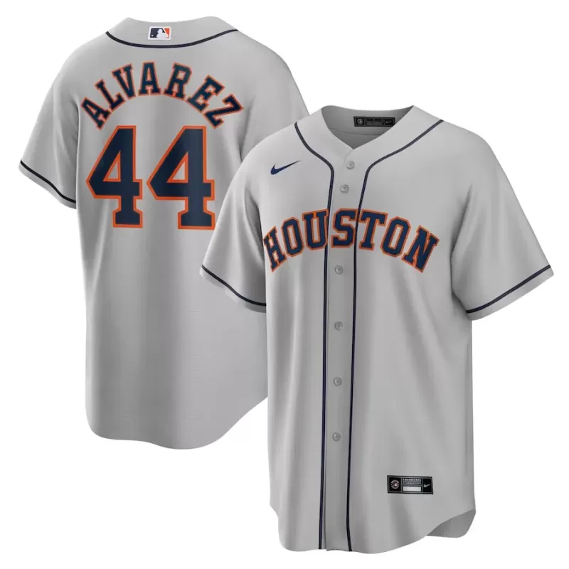 Men's Houston Astros Yordan Álvarez Nike Gray Road Replica Player Jersey Men's Houston Astros Yordan Álvarez Nike Gray Road Replica Player Jersey