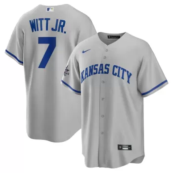 Men's Kansas City Royals Bobby Witt Jr. Nike Gray 2025 MLB All-Star Game Road Replica Player Jersey Men's Kansas City Royals Bobby Witt Jr. Nike Gray 2025 MLB All-Star Game Road Replica Player Jersey