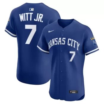 Men's Kansas City Royals Bobby Witt Jr. Nike Royal Alternate 2 Elite Player Jersey Men's Kansas City Royals Bobby Witt Jr. Nike Royal Alternate 2 Elite Player Jersey