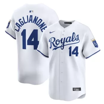 Men's Kansas City Royals Jac Caglianone Nike White Home Limited Player Jersey