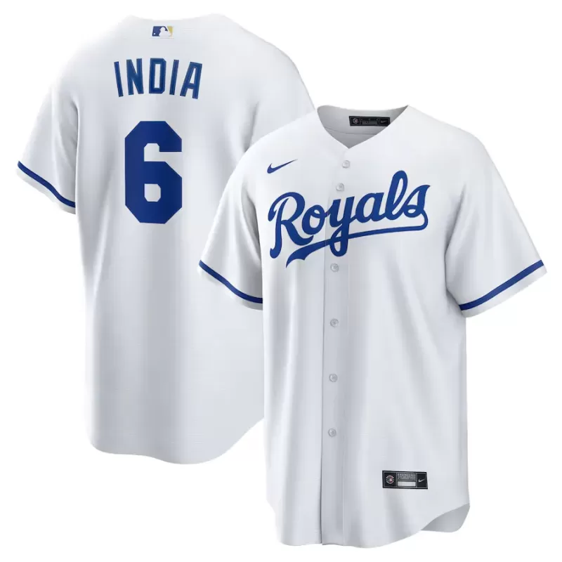 Men's Kansas City Royals Jonathan India Nike White Home Replica Player Jersey Men's Kansas City Royals Jonathan India Nike White Home Replica Player Jersey