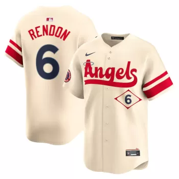 Men's Los Angeles Angels Anthony Rendon Nike Cream City Connect Limited Player Jersey Men's Los Angeles Angels Anthony Rendon Nike Cream City Connect Limited Player Jersey