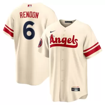 Men's Los Angeles Angels Anthony Rendon Nike Cream City Connect Replica Player Jersey Men's Los Angeles Angels Anthony Rendon Nike Cream City Connect Replica Player Jersey
