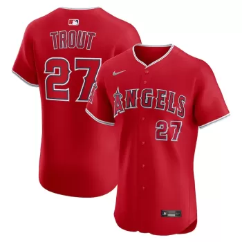 Men's Los Angeles Angels Mike Trout Nike Red Alternate Elite Jersey Men's Los Angeles Angels Mike Trout Nike Red Alternate Elite Jersey