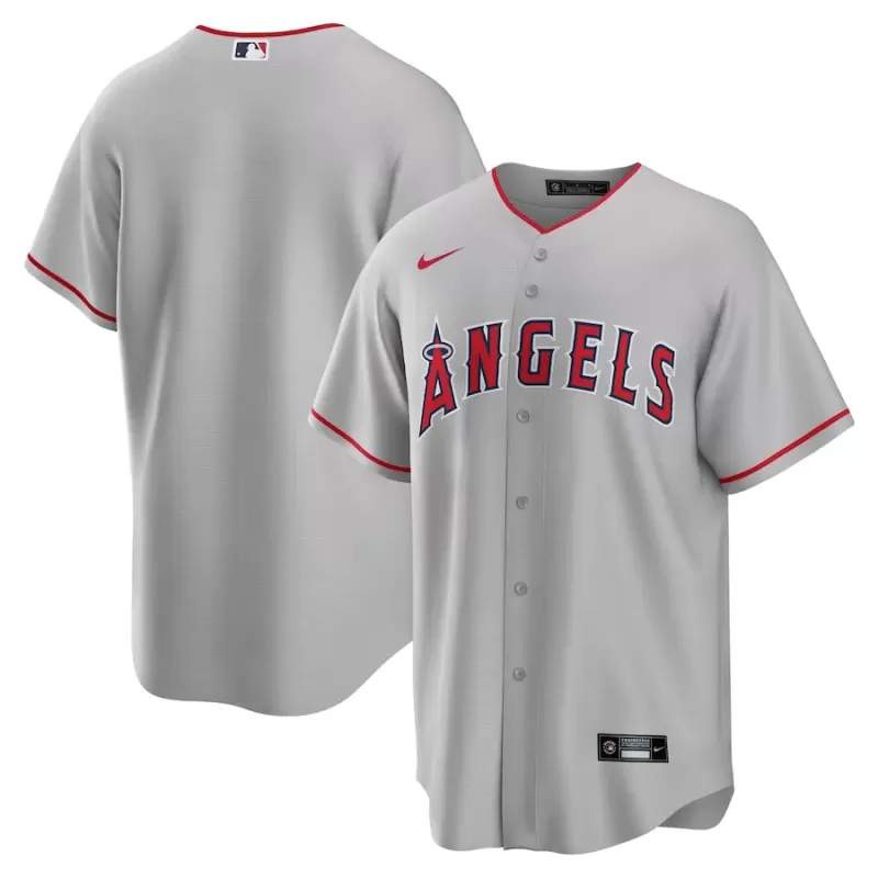 Men's Los Angeles Angels Nike Gray Road Replica Team Jersey