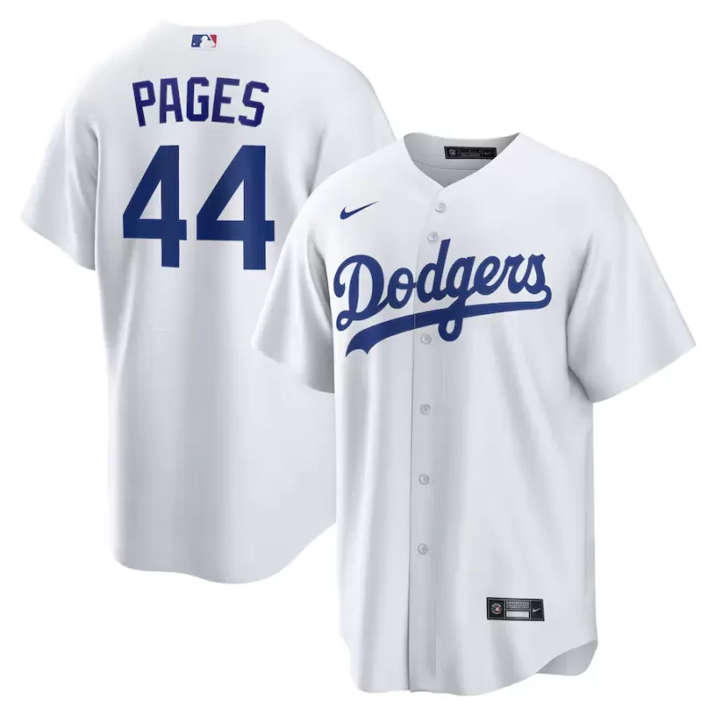 Men's Los Angeles Dodgers Andy Pages Nike White Home Replica Jersey Men's Los Angeles Dodgers Andy Pages Nike White Home Replica Jersey