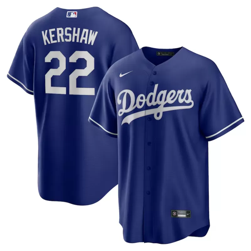 Men's Los Angeles Dodgers Clayton Kershaw Nike Royal Alternate 2 Replica Jersey