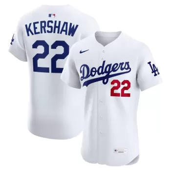 Men's Los Angeles Dodgers Clayton Kershaw Nike White Home Elite Jersey Men's Los Angeles Dodgers Clayton Kershaw Nike White Home Elite Jersey
