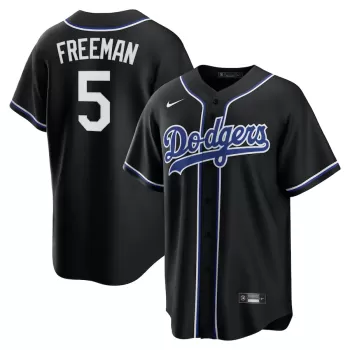 Men's Los Angeles Dodgers Freddie Freeman Nike Black Lights Out Replica Player Jersey Men's Los Angeles Dodgers Freddie Freeman Nike Black Lights Out Replica Player Jersey