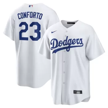 Men's Los Angeles Dodgers Michael Conforto Nike White Home Replica Jersey Men's Los Angeles Dodgers Michael Conforto Nike White Home Replica Jersey