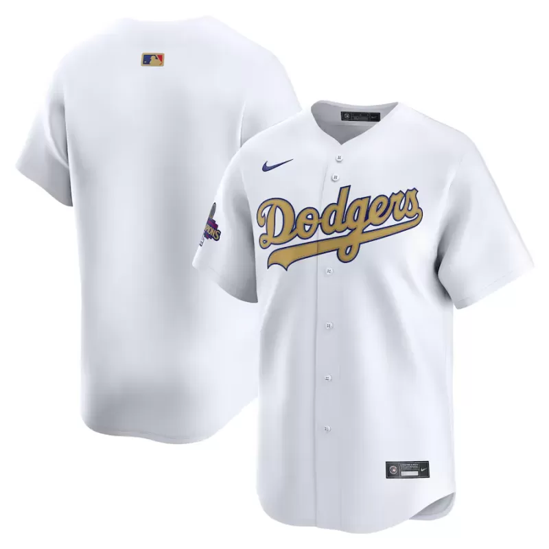 Men's Los Angeles Dodgers Nike White 2025 Gold Collection Limited Jersey