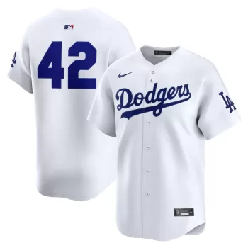 Men's Los Angeles Dodgers Nike White Home 2025 Jackie Robinson Day Limited Jersey Men's Los Angeles Dodgers Nike White Home 2025 Jackie Robinson Day Limited Jersey