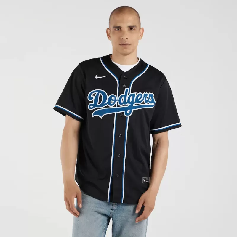 Men's Los Angeles Dodgers Shohei Ohtani Nike Black Lights Out Replica Player Jersey