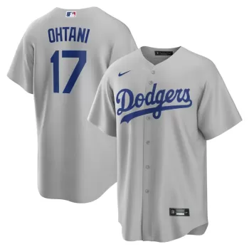 Men's Los Angeles Dodgers Shohei Ohtani Nike Gray Alternate Road Replica Jersey Men's Los Angeles Dodgers Shohei Ohtani Nike Gray Alternate Road Replica Jersey