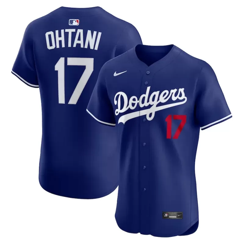 Men's Los Angeles Dodgers Shohei Ohtani Nike Royal Alternate 2 Elite Jersey Men's Los Angeles Dodgers Shohei Ohtani Nike Royal Alternate 2 Elite Jersey