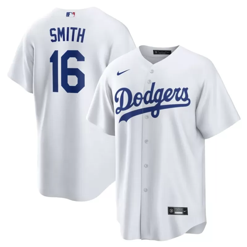Men's Los Angeles Dodgers Will Smith Nike White Home Official Replica Player Jersey Men's Los Angeles Dodgers Will Smith Nike White Home Official Replica Player Jersey