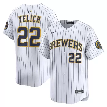 Men's Milwaukee Brewers Christian Yelich Nike White Alternate Limited Jersey Men's Milwaukee Brewers Christian Yelich Nike White Alternate Limited Jersey