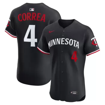 Men's Minnesota Twins Carlos Correa Nike Navy Alternate 2 Elite Jersey
