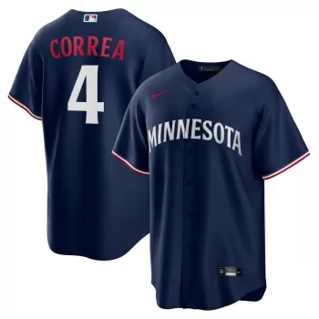 Men's Minnesota Twins Carlos Correa Nike Navy Alternate 2 Replica Jersey