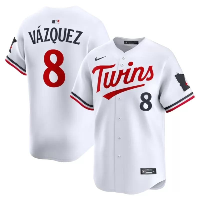 Men's Minnesota Twins Christian Vázquez Nike White Home Limited Jersey Men's Minnesota Twins Christian Vázquez Nike White Home Limited Jersey