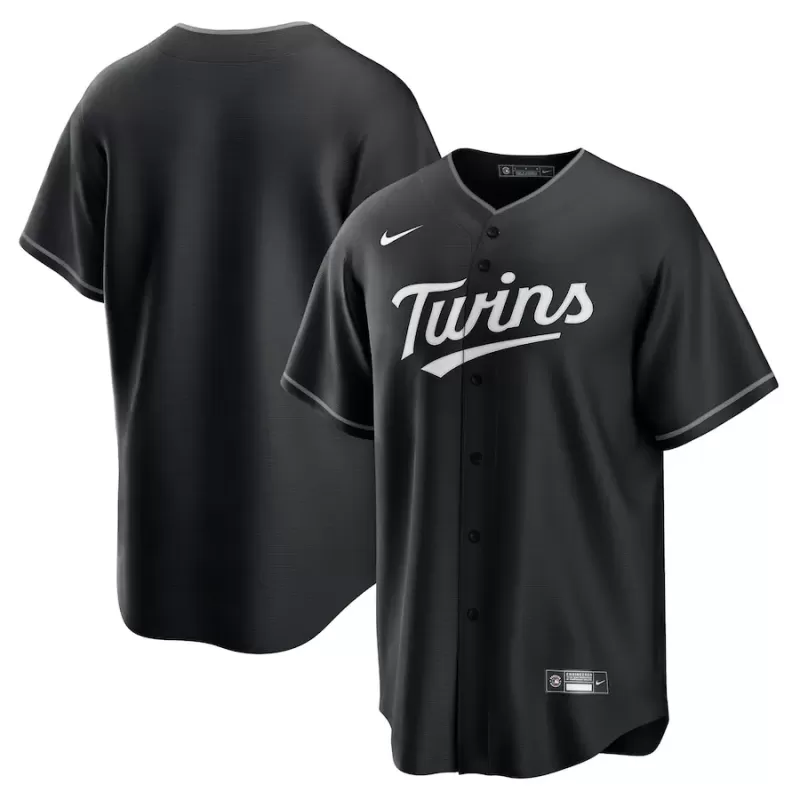 Men's Minnesota Twins Nike Black Lights Out Replica Jersey Men's Minnesota Twins Nike Black Lights Out Replica Jersey