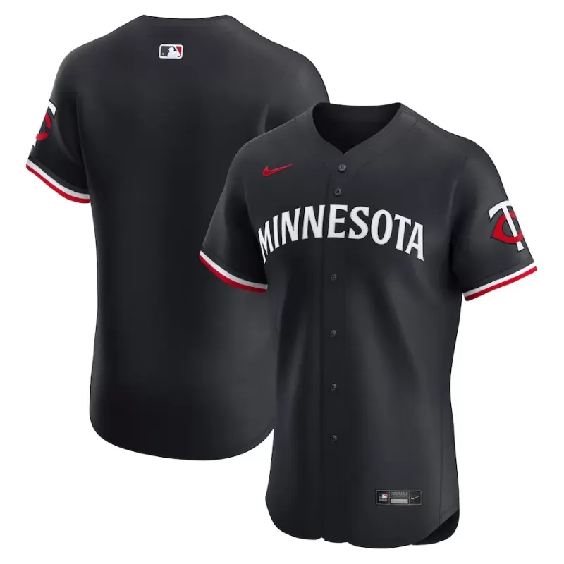 Men's Minnesota Twins Nike Navy Alternate Vapor Premier Elite Patch Jersey