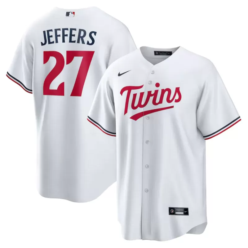 Men's Minnesota Twins Ryan Jeffers Nike White Home Replica Player Jersey Men's Minnesota Twins Ryan Jeffers Nike White Home Replica Player Jersey